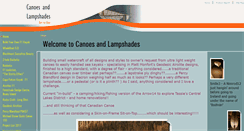 Desktop Screenshot of canoesandlampshades.com