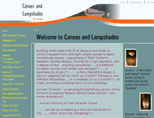 Tablet Screenshot of canoesandlampshades.com